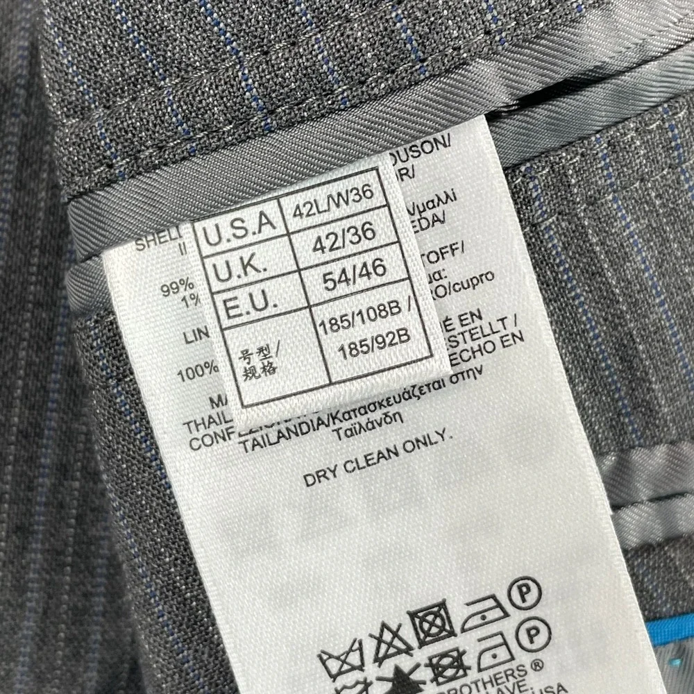 Brooks Brothers Regent-Fit Blazer 42L REDA Italy Wool Brookscool Gray Sport Coat